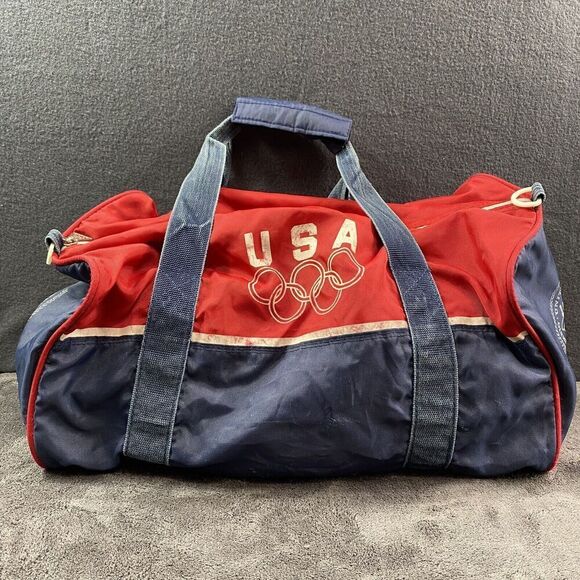 Vintage 1980 Lake Placid USA Olympic Games OLYMPIAD Duffel Bag & Tie See Dscrpt - Picture 2 of 16